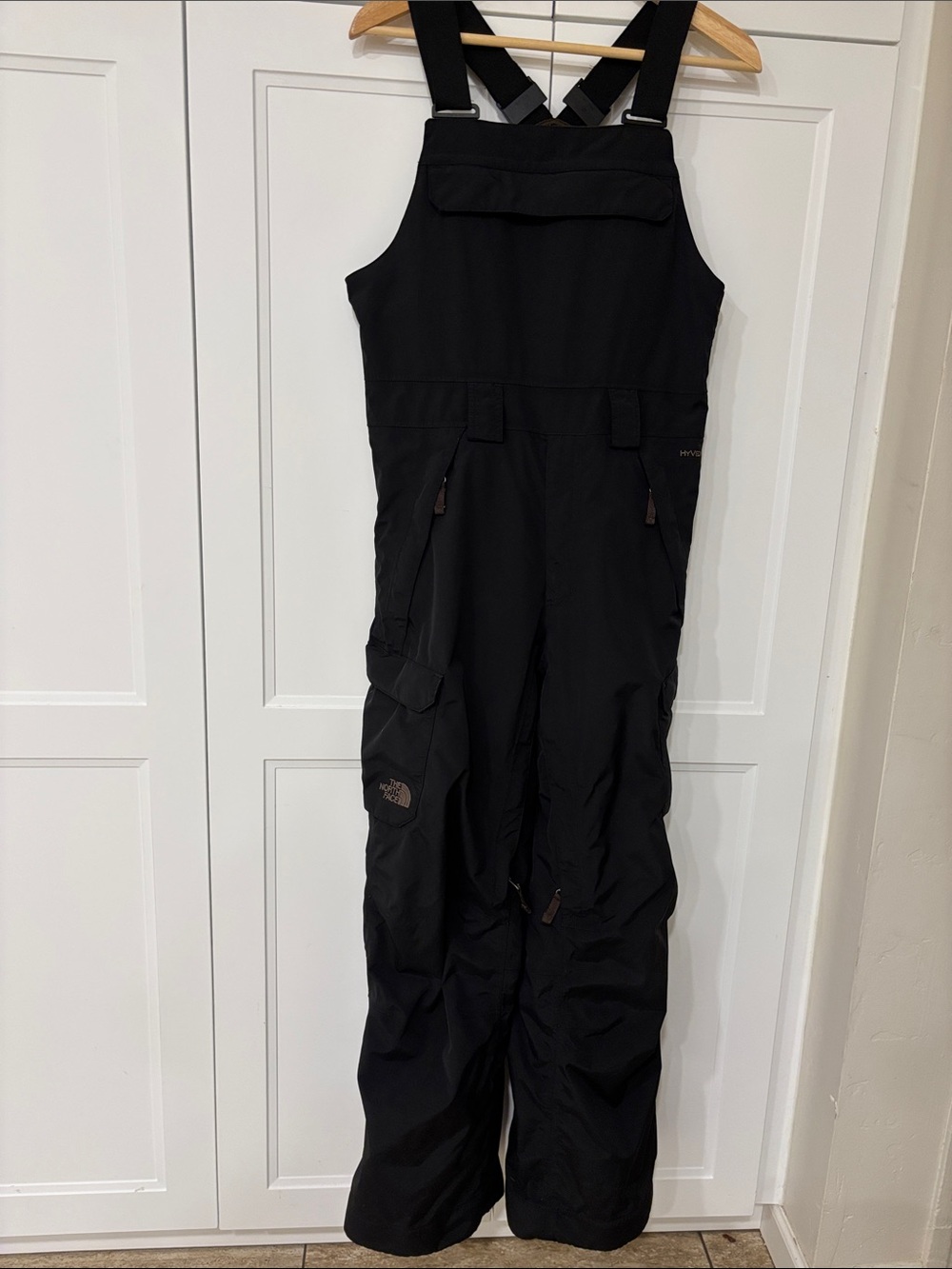 The North Face Black Men's Ski Bibs with Adjustable Straps